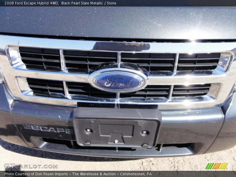 Black Pearl Slate Metallic / Stone 2008 Ford Escape Hybrid 4WD