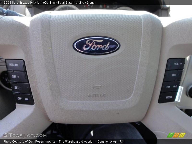 Black Pearl Slate Metallic / Stone 2008 Ford Escape Hybrid 4WD