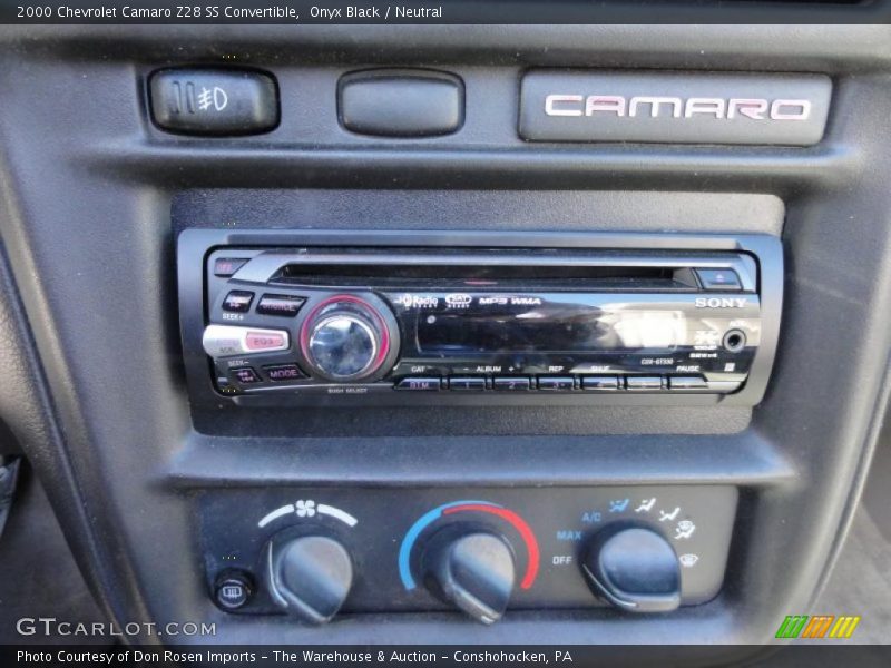 Controls of 2000 Camaro Z28 SS Convertible