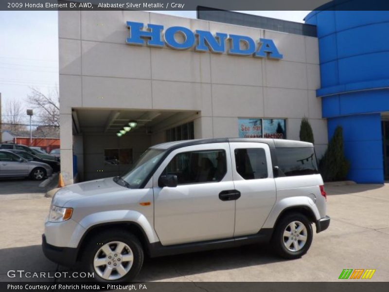 Alabaster Silver Metallic / Gray 2009 Honda Element EX AWD