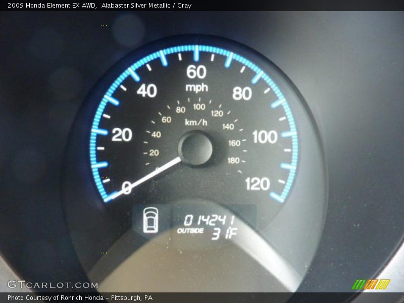 Alabaster Silver Metallic / Gray 2009 Honda Element EX AWD