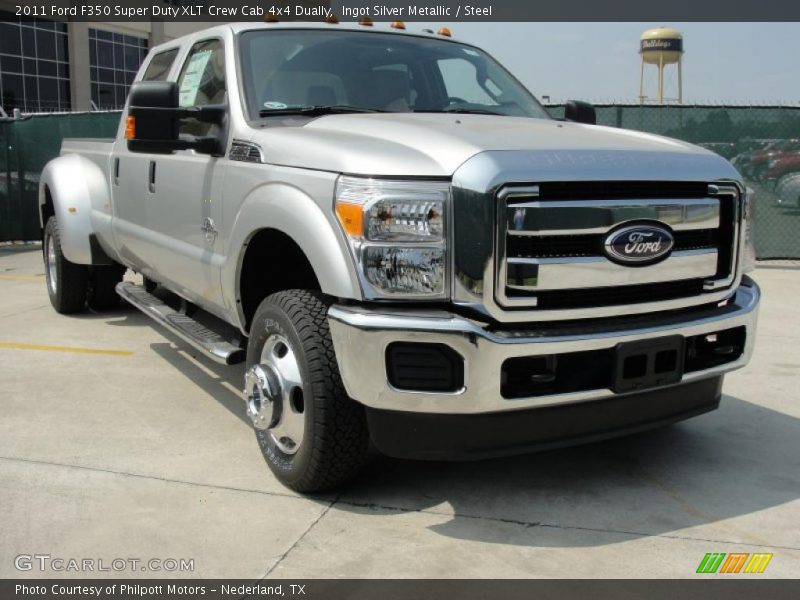 Ingot Silver Metallic / Steel 2011 Ford F350 Super Duty XLT Crew Cab 4x4 Dually