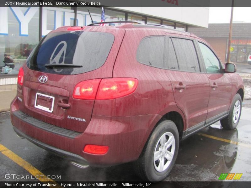 Dark Cherry Red / Beige 2007 Hyundai Santa Fe SE