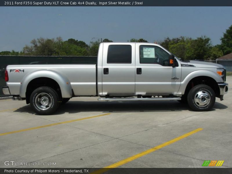 Ingot Silver Metallic / Steel 2011 Ford F350 Super Duty XLT Crew Cab 4x4 Dually