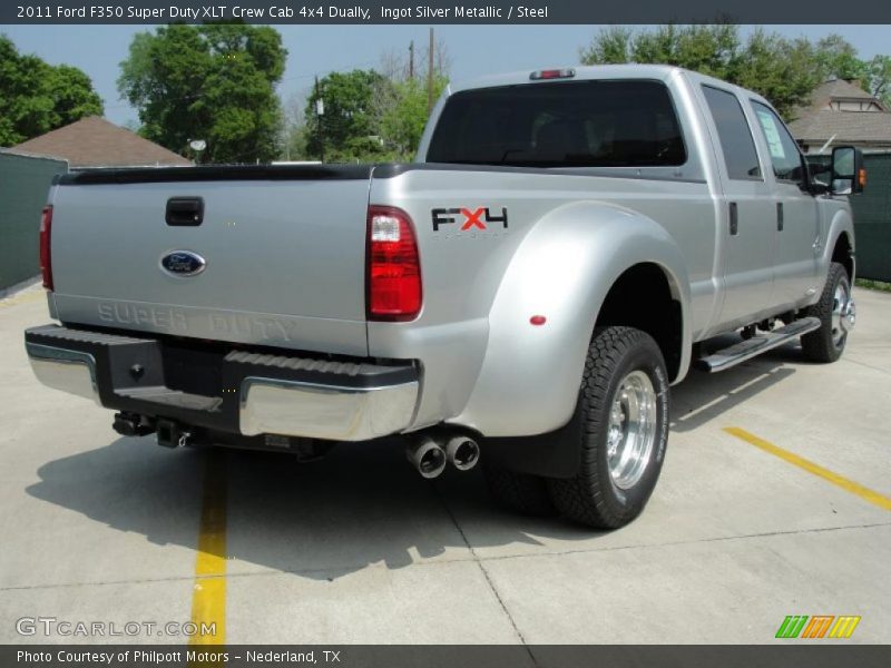 Ingot Silver Metallic / Steel 2011 Ford F350 Super Duty XLT Crew Cab 4x4 Dually