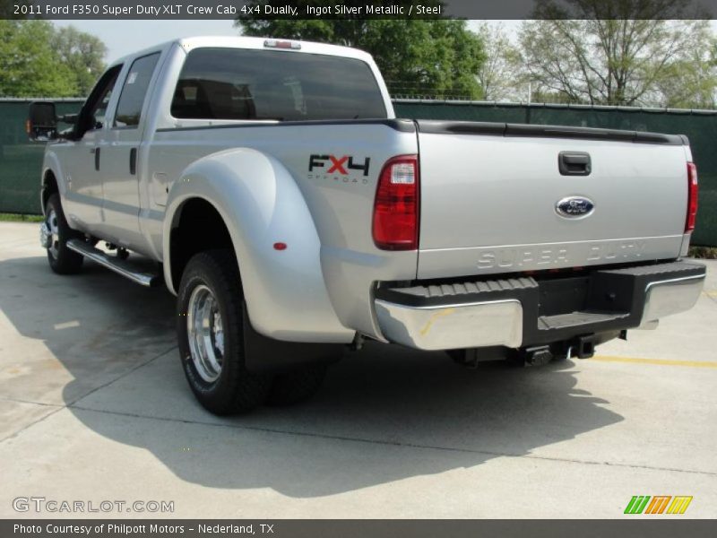 Ingot Silver Metallic / Steel 2011 Ford F350 Super Duty XLT Crew Cab 4x4 Dually