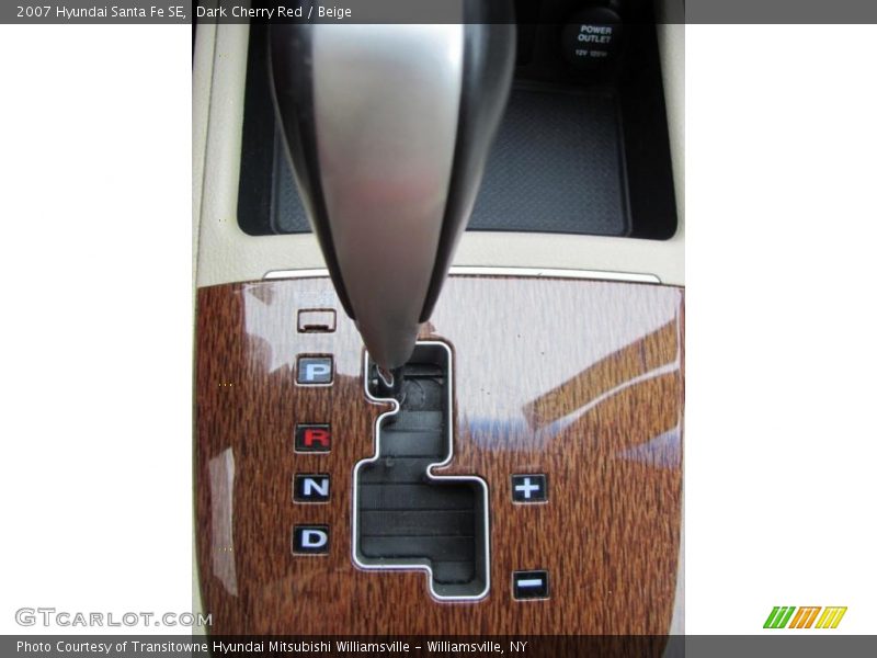 Dark Cherry Red / Beige 2007 Hyundai Santa Fe SE