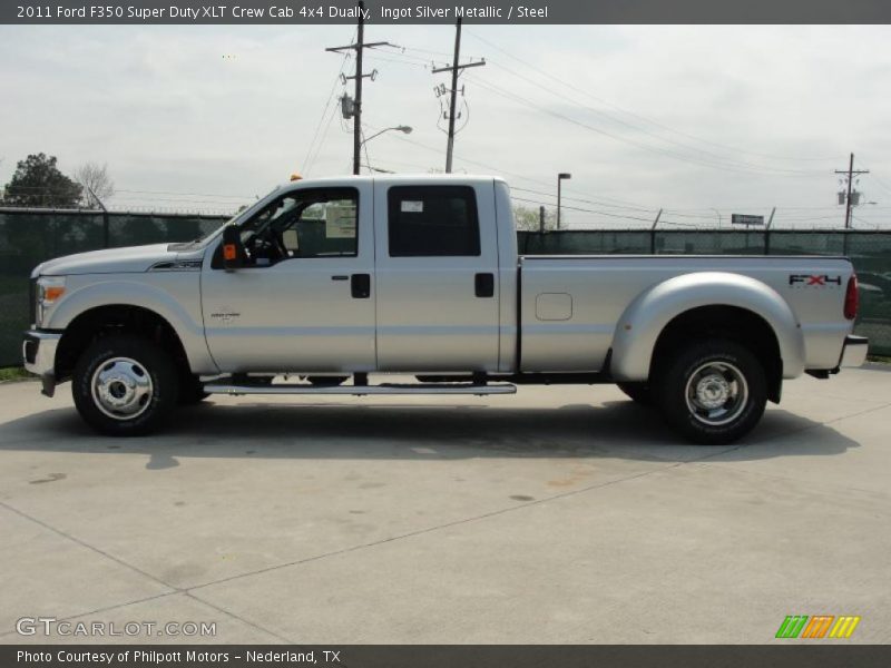 Ingot Silver Metallic / Steel 2011 Ford F350 Super Duty XLT Crew Cab 4x4 Dually
