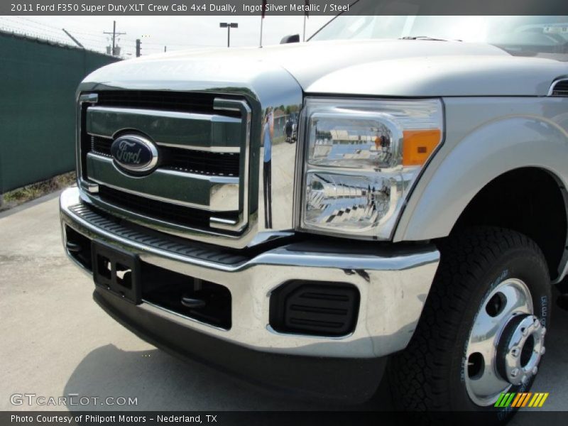 Ingot Silver Metallic / Steel 2011 Ford F350 Super Duty XLT Crew Cab 4x4 Dually