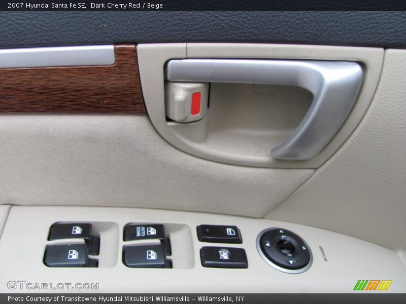 Dark Cherry Red / Beige 2007 Hyundai Santa Fe SE