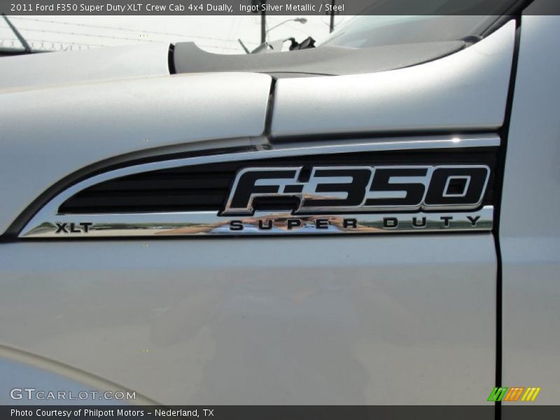 Ingot Silver Metallic / Steel 2011 Ford F350 Super Duty XLT Crew Cab 4x4 Dually