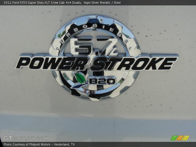 Ingot Silver Metallic / Steel 2011 Ford F350 Super Duty XLT Crew Cab 4x4 Dually