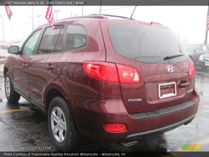 Dark Cherry Red / Beige 2007 Hyundai Santa Fe SE