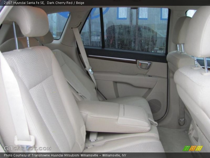 Dark Cherry Red / Beige 2007 Hyundai Santa Fe SE