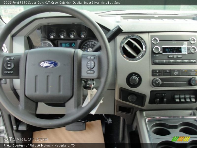 Ingot Silver Metallic / Steel 2011 Ford F350 Super Duty XLT Crew Cab 4x4 Dually
