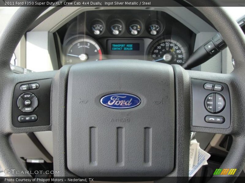 Ingot Silver Metallic / Steel 2011 Ford F350 Super Duty XLT Crew Cab 4x4 Dually