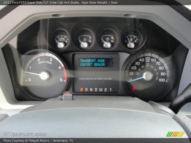 Ingot Silver Metallic / Steel 2011 Ford F350 Super Duty XLT Crew Cab 4x4 Dually