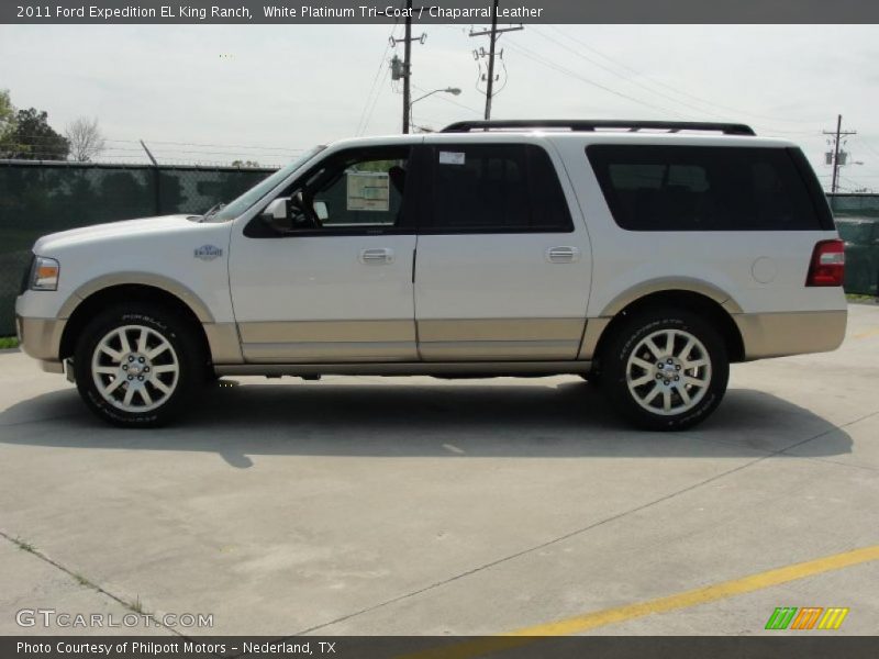 White Platinum Tri-Coat / Chaparral Leather 2011 Ford Expedition EL King Ranch