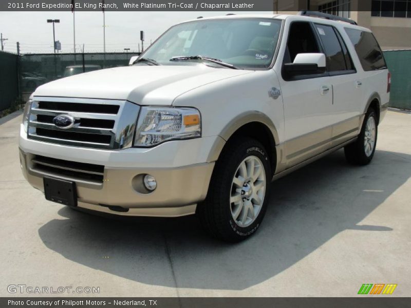 White Platinum Tri-Coat / Chaparral Leather 2011 Ford Expedition EL King Ranch