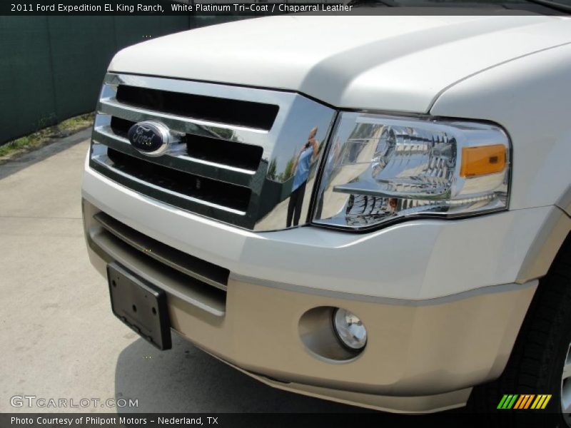 White Platinum Tri-Coat / Chaparral Leather 2011 Ford Expedition EL King Ranch