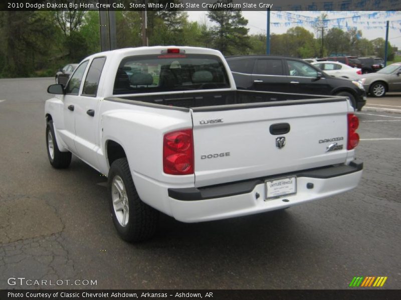 Stone White / Dark Slate Gray/Medium Slate Gray 2010 Dodge Dakota Big Horn Crew Cab