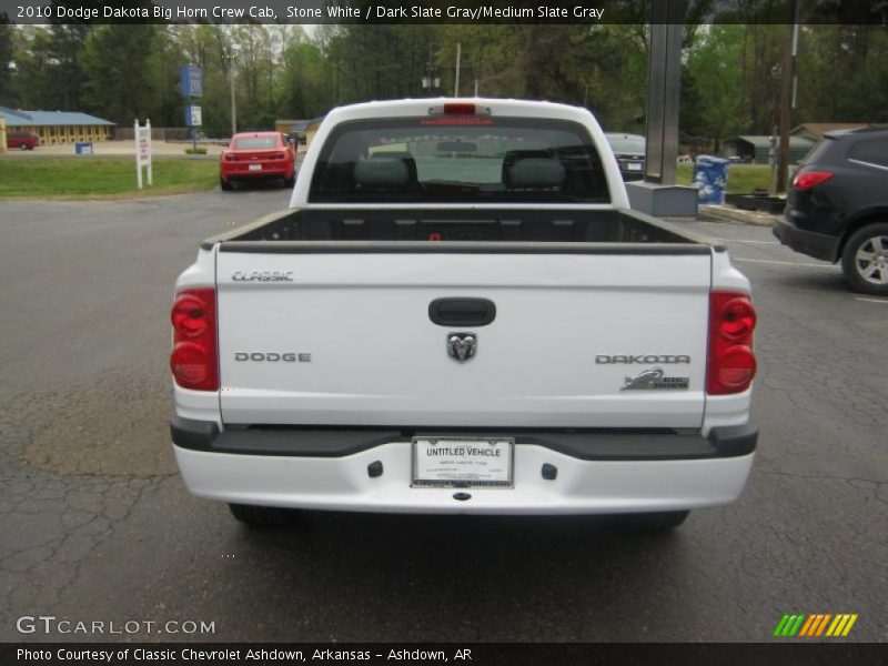 Stone White / Dark Slate Gray/Medium Slate Gray 2010 Dodge Dakota Big Horn Crew Cab