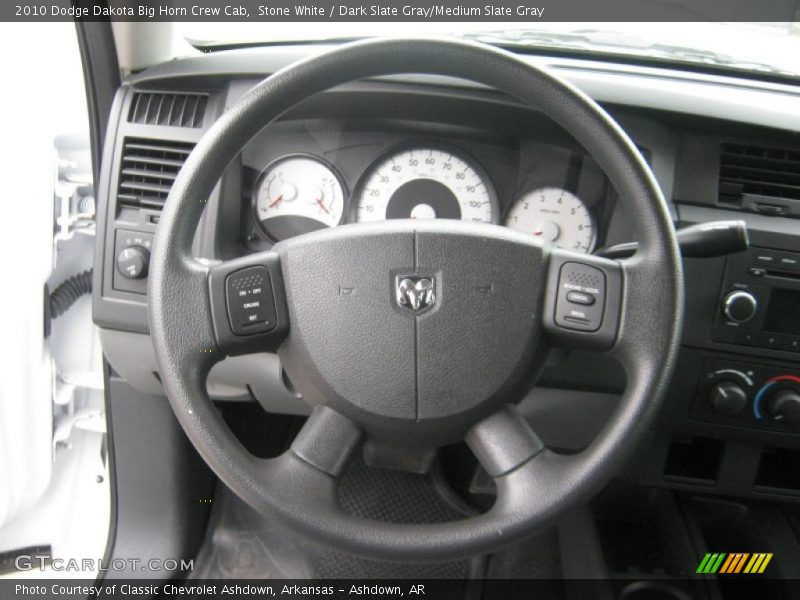 Stone White / Dark Slate Gray/Medium Slate Gray 2010 Dodge Dakota Big Horn Crew Cab