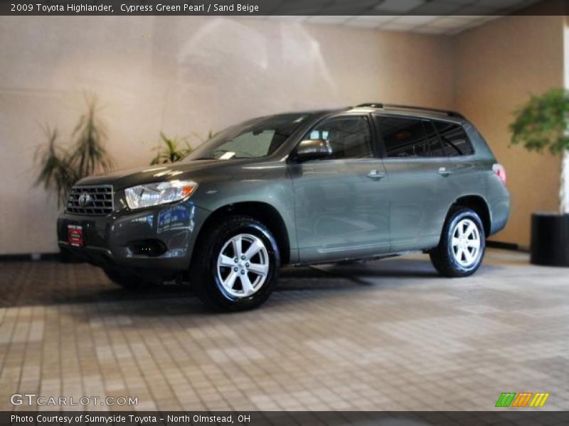 Cypress Green Pearl / Sand Beige 2009 Toyota Highlander