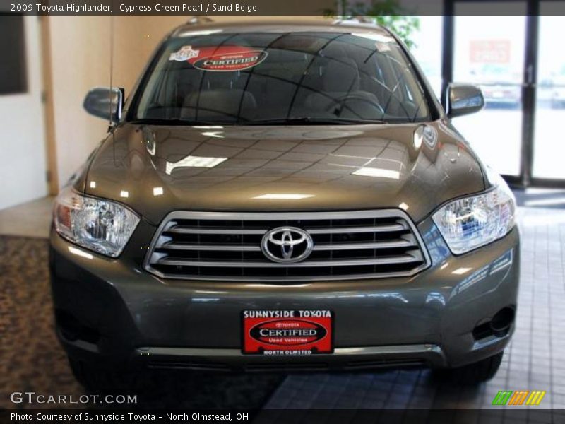 Cypress Green Pearl / Sand Beige 2009 Toyota Highlander