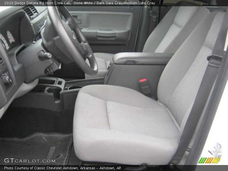 Stone White / Dark Slate Gray/Medium Slate Gray 2010 Dodge Dakota Big Horn Crew Cab