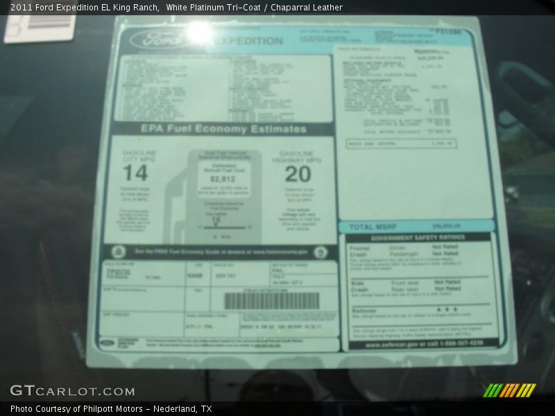  2011 Expedition EL King Ranch Window Sticker