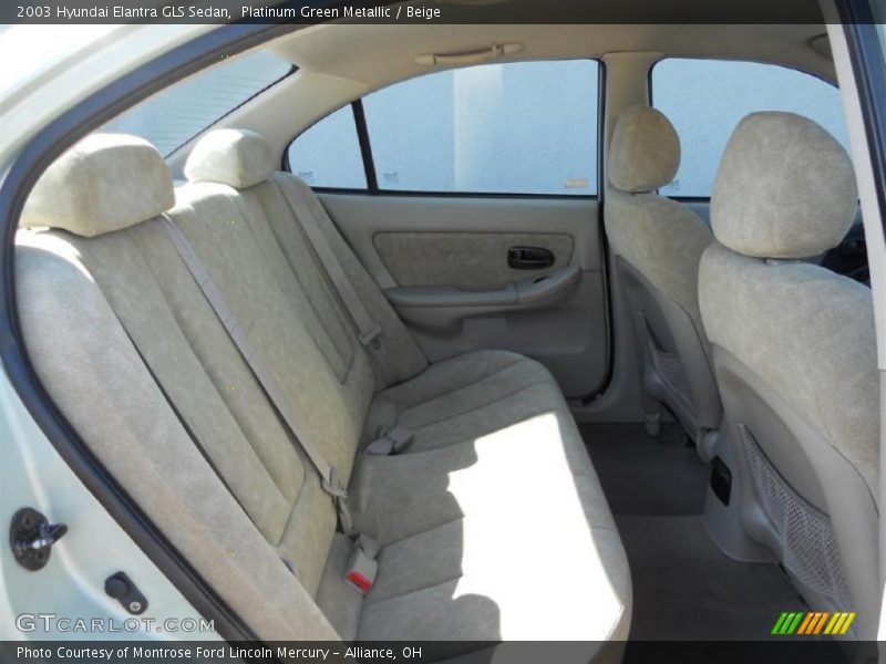 Platinum Green Metallic / Beige 2003 Hyundai Elantra GLS Sedan