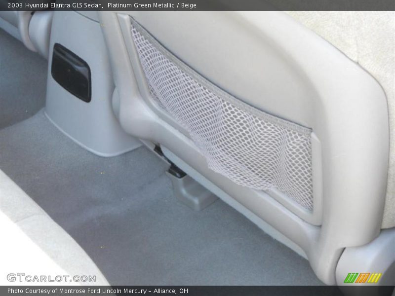 Platinum Green Metallic / Beige 2003 Hyundai Elantra GLS Sedan