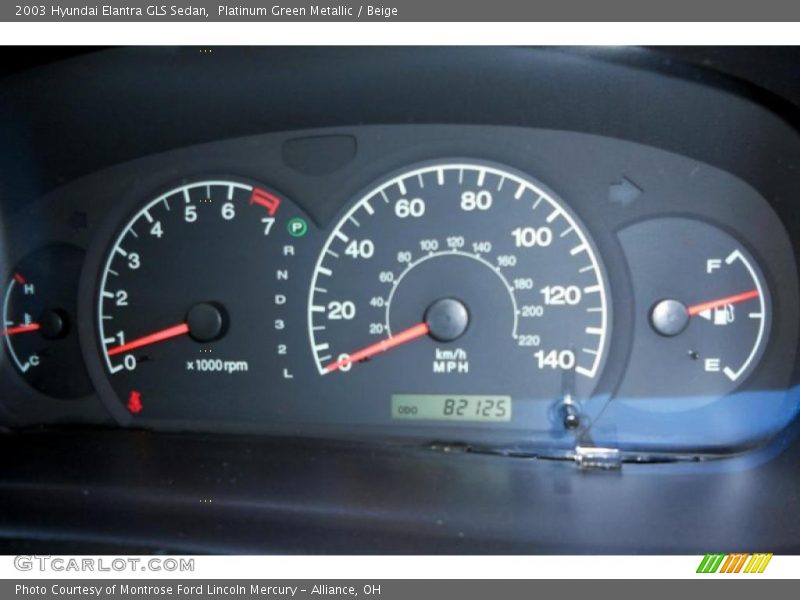  2003 Elantra GLS Sedan GLS Sedan Gauges