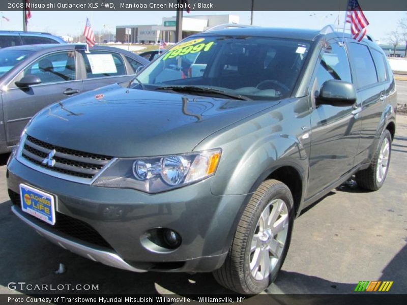 Manitoba Green Metallic / Black 2008 Mitsubishi Outlander XLS 4WD