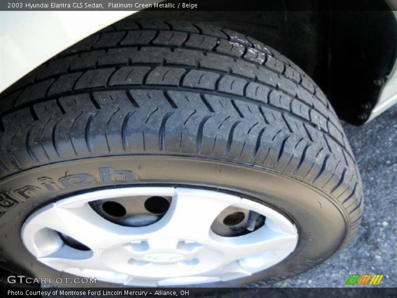 Platinum Green Metallic / Beige 2003 Hyundai Elantra GLS Sedan