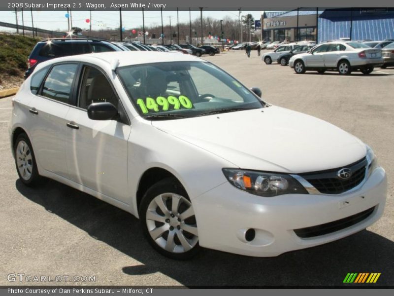 Aspen White / Ivory 2008 Subaru Impreza 2.5i Wagon