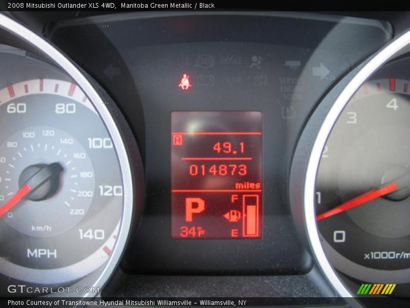 Manitoba Green Metallic / Black 2008 Mitsubishi Outlander XLS 4WD