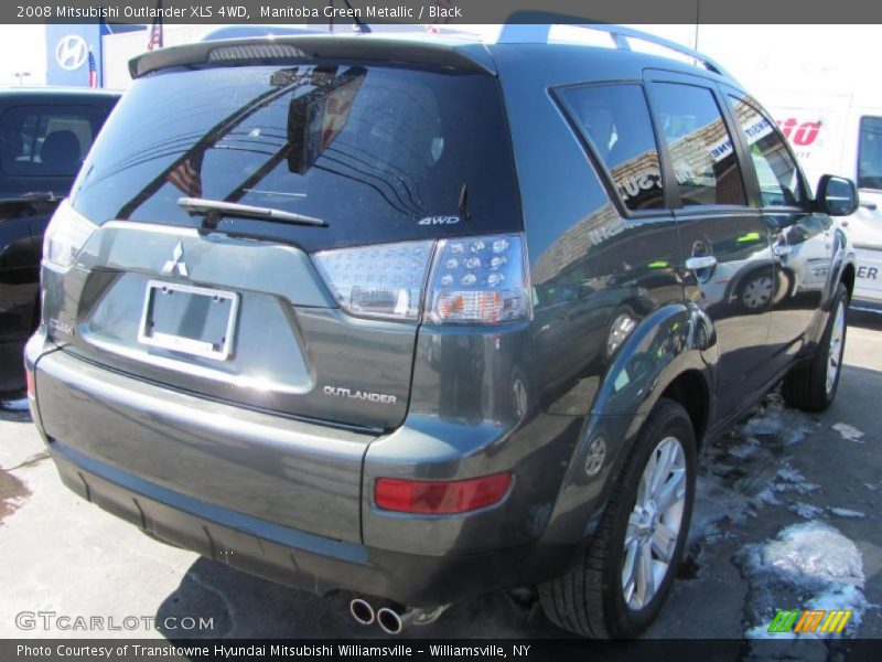 Manitoba Green Metallic / Black 2008 Mitsubishi Outlander XLS 4WD