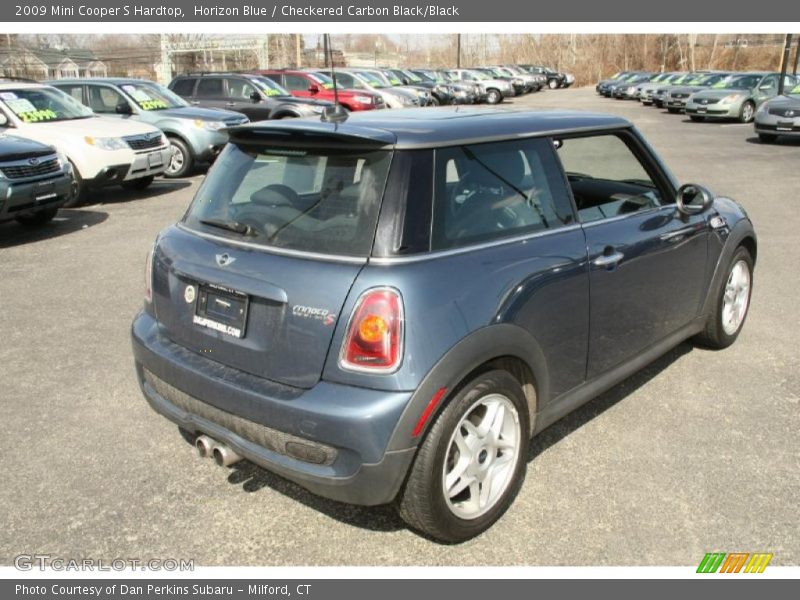 Horizon Blue / Checkered Carbon Black/Black 2009 Mini Cooper S Hardtop