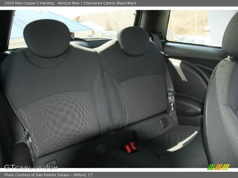 Horizon Blue / Checkered Carbon Black/Black 2009 Mini Cooper S Hardtop