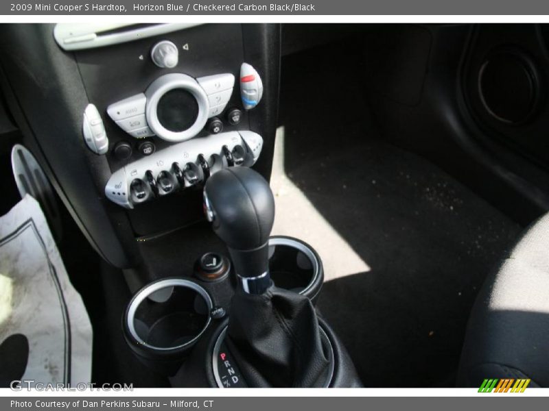 Horizon Blue / Checkered Carbon Black/Black 2009 Mini Cooper S Hardtop