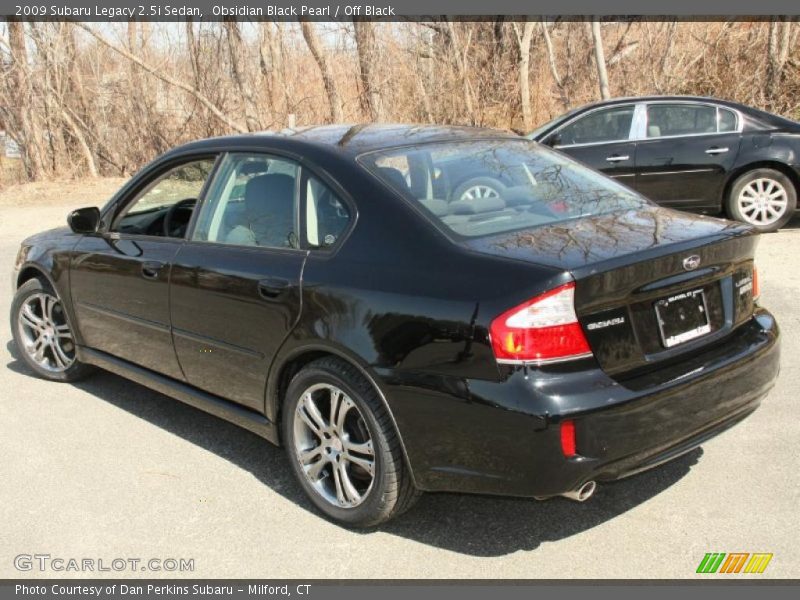 Obsidian Black Pearl / Off Black 2009 Subaru Legacy 2.5i Sedan