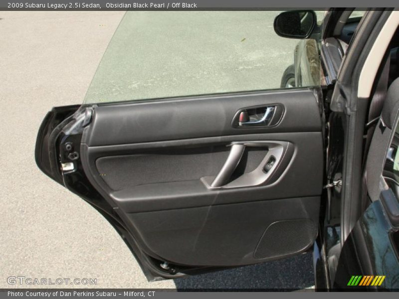 Obsidian Black Pearl / Off Black 2009 Subaru Legacy 2.5i Sedan
