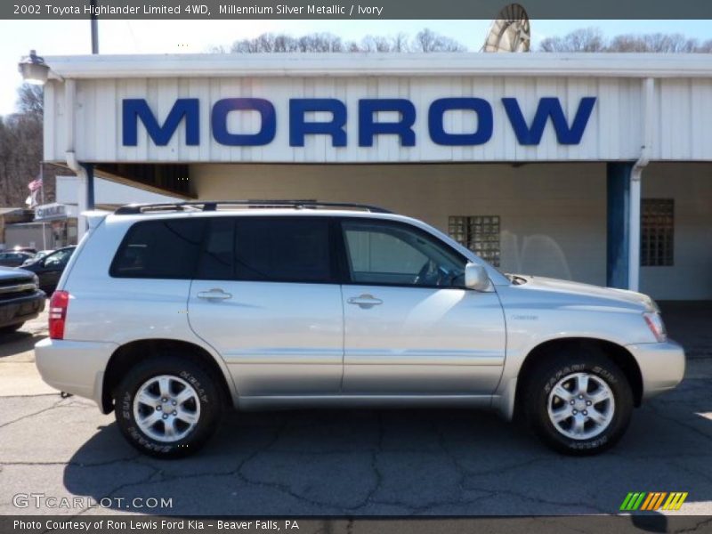 Millennium Silver Metallic / Ivory 2002 Toyota Highlander Limited 4WD