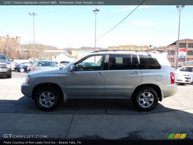 Millennium Silver Metallic / Ivory 2002 Toyota Highlander Limited 4WD