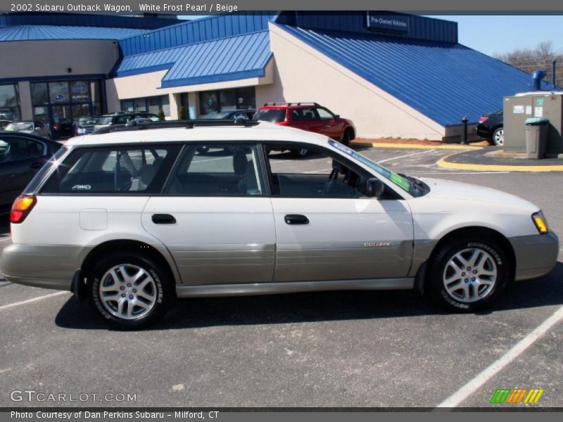 White Frost Pearl / Beige 2002 Subaru Outback Wagon