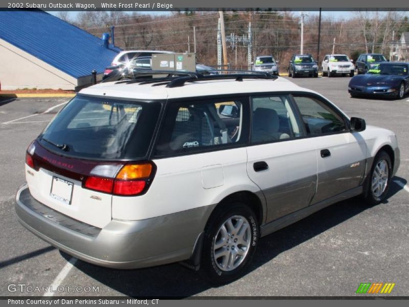 White Frost Pearl / Beige 2002 Subaru Outback Wagon