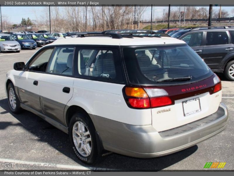 White Frost Pearl / Beige 2002 Subaru Outback Wagon