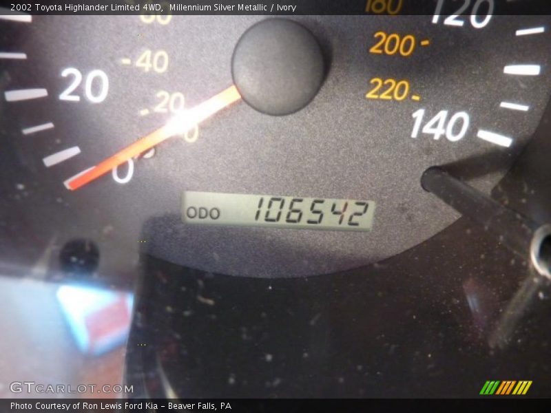 Millennium Silver Metallic / Ivory 2002 Toyota Highlander Limited 4WD